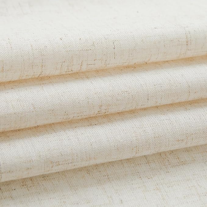 jinchan Linen Curtains 72 Inch Length 2 Panels Set Light Filtering Farmhouse - Image 8
