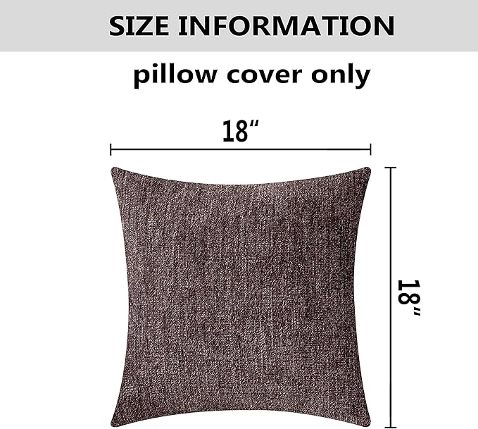 Home Brilliant Decorative Pillowcases Striped Chenille Velvet Plush Square - Image 5