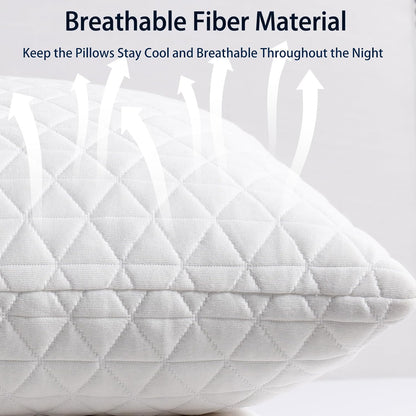 memory foam pillows for side sleepers,firm pillows standard shown in use