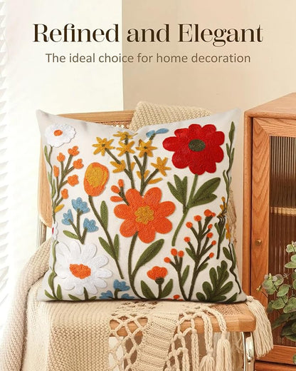 Embroidered Throw Pillow Covers 18x18 Inch - Image 5