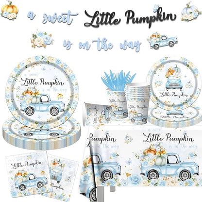 Little Pumpkin Baby Shower Decorations Tableware, Napkins by GREHUMOR
