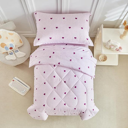 DuShow 4 Pieces Toddler Bedding Set, Super Soft Reversible Toddler Sheet Set - Image 7