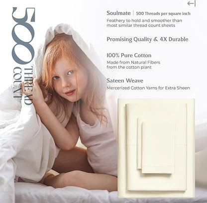 Mayfair Linen 100% Cotton Twin XL Sheet Set - Image 5