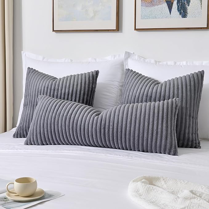 Kevin Textile Soft Plush 12x20 Inch Lumbar Pillow Cover 1 Pack, Luxury Fluffy - Image 6