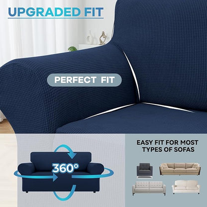 LURKA Stretch Loveseat Sofa Slipcovers 1 Piece Couch Covers - Image 4