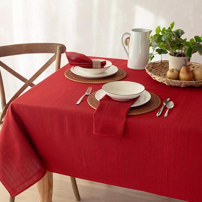 Benson Mills Cameron Textured Fabric Table Cloth, - Image 4