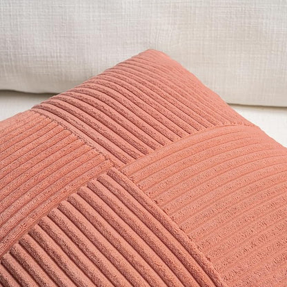 Fancy Homi 2 Packs Coral Lumbar Decorative Throw Pillow Covers 12x20 Inch - Image 3