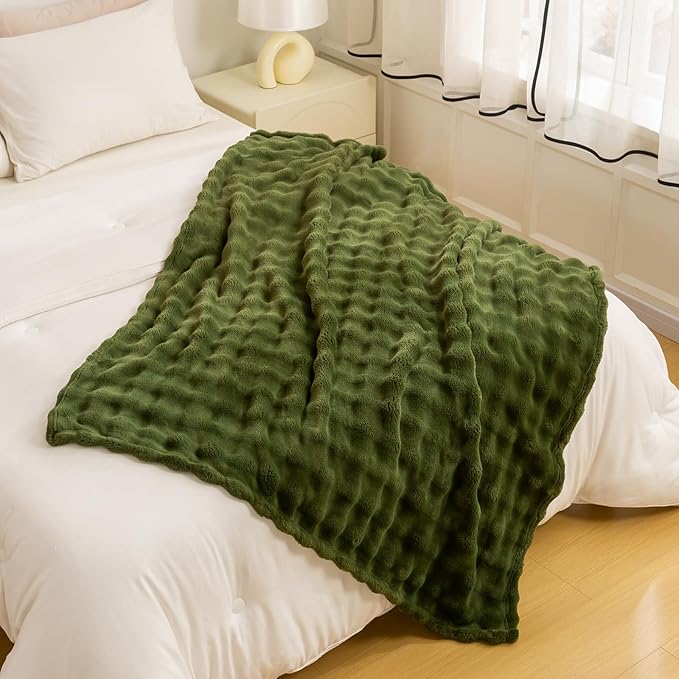 YUSOKI Luxury 3D Bubble Throw Blanket 5lb, All Ages, Home Decoration by YUSOKI