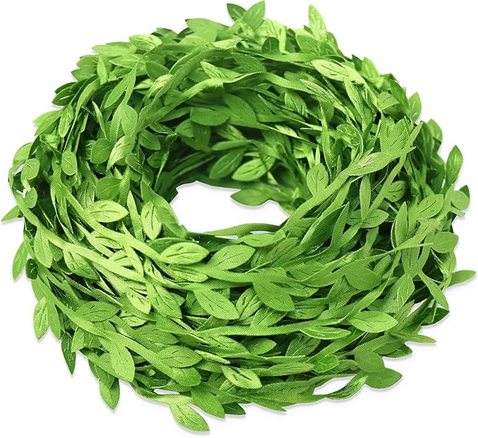 66 ft Leaf Ribbon, Artificial Eucalyptus Garland Rattan Leaf String, Decorative by HecatyDecorateYourHome