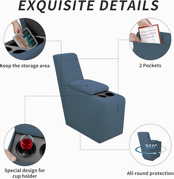 Easy-Going 2-Piece Recliner Console Cover - Image 3