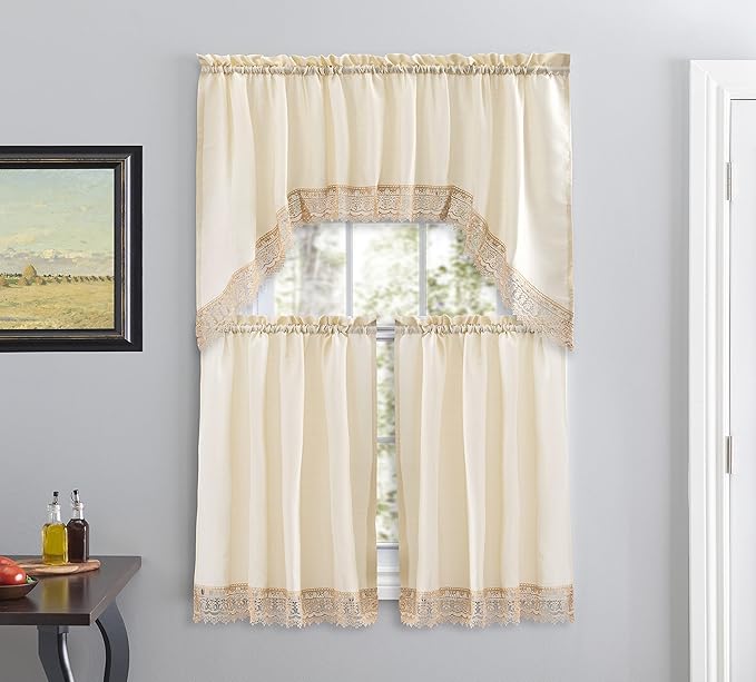 American Linen Café Curtains for Kitchen, Bathroom Curtains by AmericanLinens