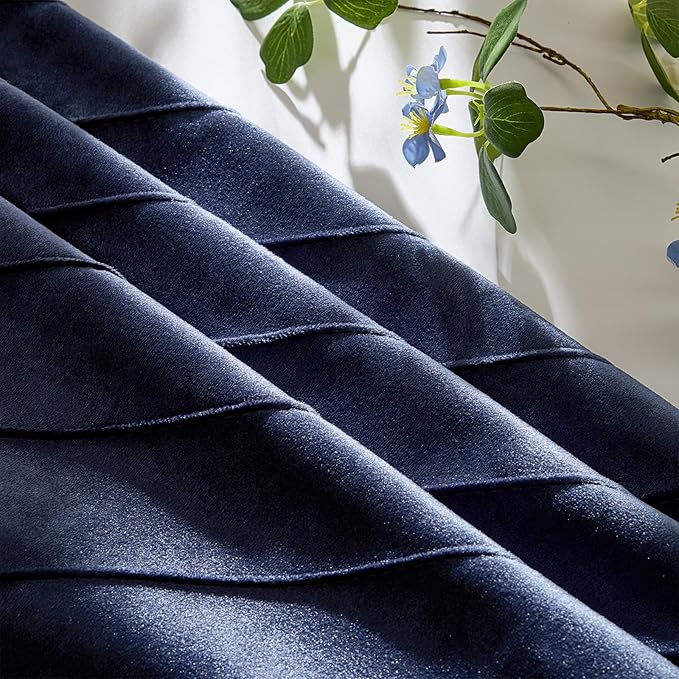 GIGIZAZA Navy Velvet Pillow Covers 12x20 - Image 3