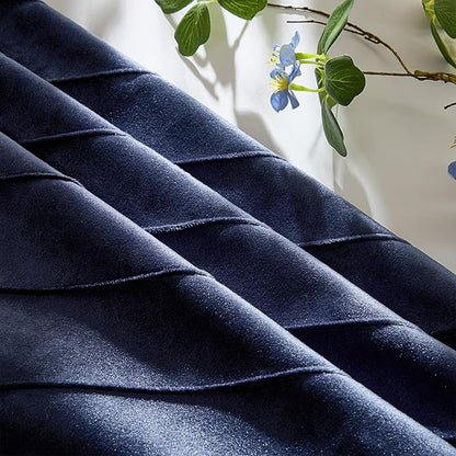 GIGIZAZA Navy Velvet Pillow Covers 12x20 - Image 3