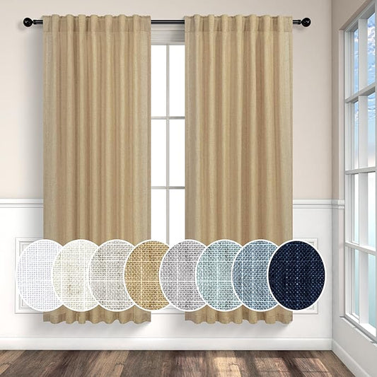Light Brown Tan Curtains 72 Inch Length by Pitalk