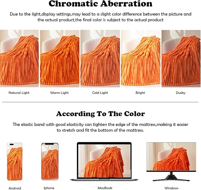 NEWCOSPLAY Super Soft Fall Twin Blanket Orange Premium Silky Flannel Fleece 3D - Image 6