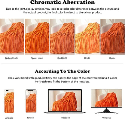 NEWCOSPLAY Super Soft Fall Twin Blanket Orange Premium Silky Flannel Fleece 3D - Image 6