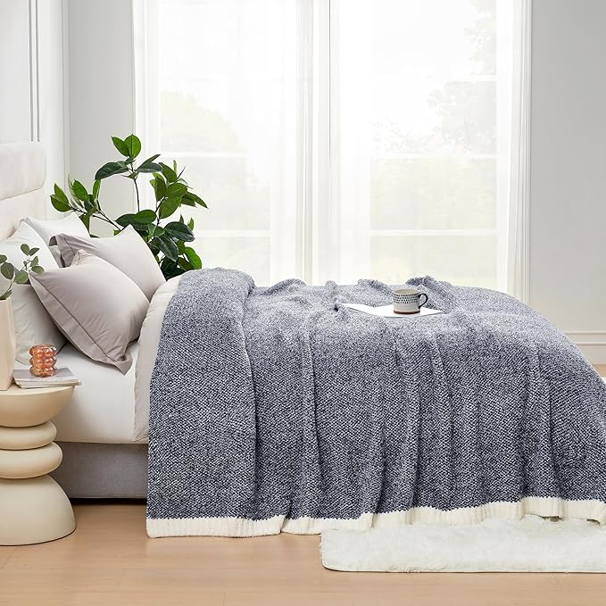 Snuggle Sac Heather Navy Oversized Twin-XL Size Blanket, Super Soft, 66x90 by SnuggleSac