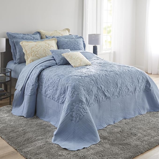 BrylaneHome Bedding Lightweight All Season Modern Amelia Quilted Damask - Image 6