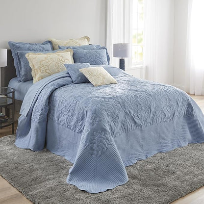 BrylaneHome Bedding Lightweight All Season Modern Amelia Quilted Damask - Image 6