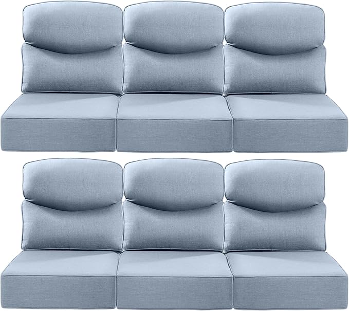 Luxury 22x24/22x25 6-Inch Smile Patio Cushions by ACTREST