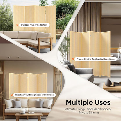 jostyle room divider 4 panel folding privacy screen on a desk or shelf