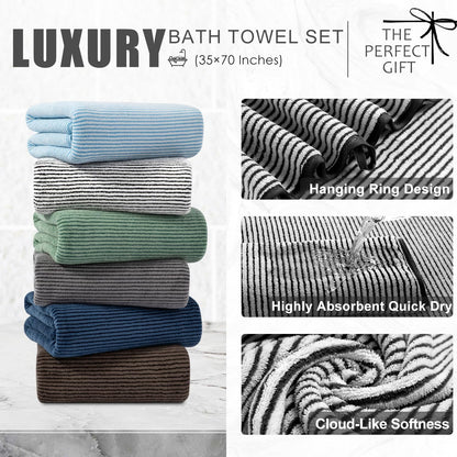 4 piece bath towel set 35"x70"oversized bath towel shown in use