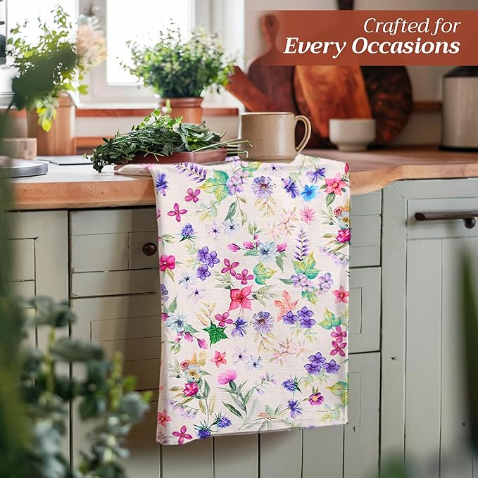 Maison d' Hermine Kitchen Towels Set of 3 100% Cotton 27.50" x 20" Reusable - Image 6
