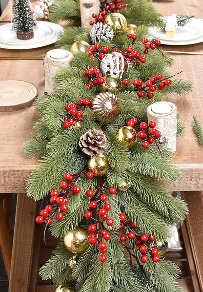 DearHouse 6Ft Artificial Pine Christmas Garland Winter Greenery Garland - Image 7