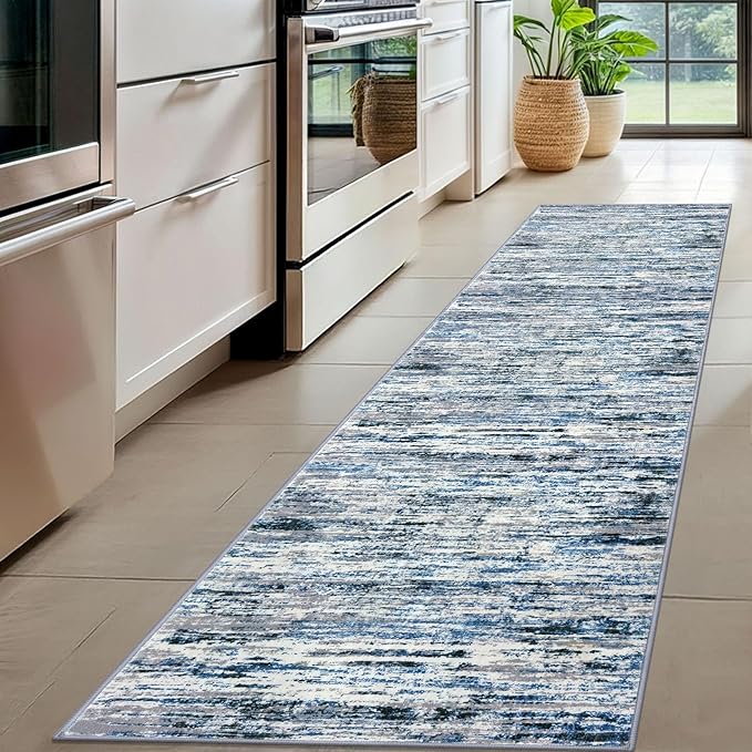 Modern Abstract Hallway Runner Rug - Image 2
