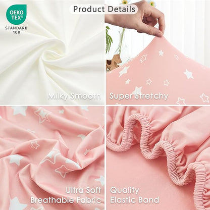 3 Pack Soft Strecthy Bassinet Sheets - Image 4