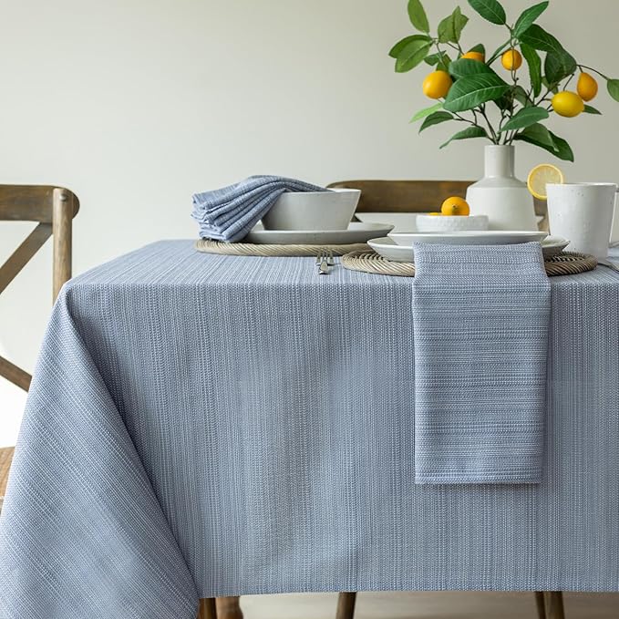 Benson Mills Cameron Textured Fabric Table Cloth, by BensonMills
