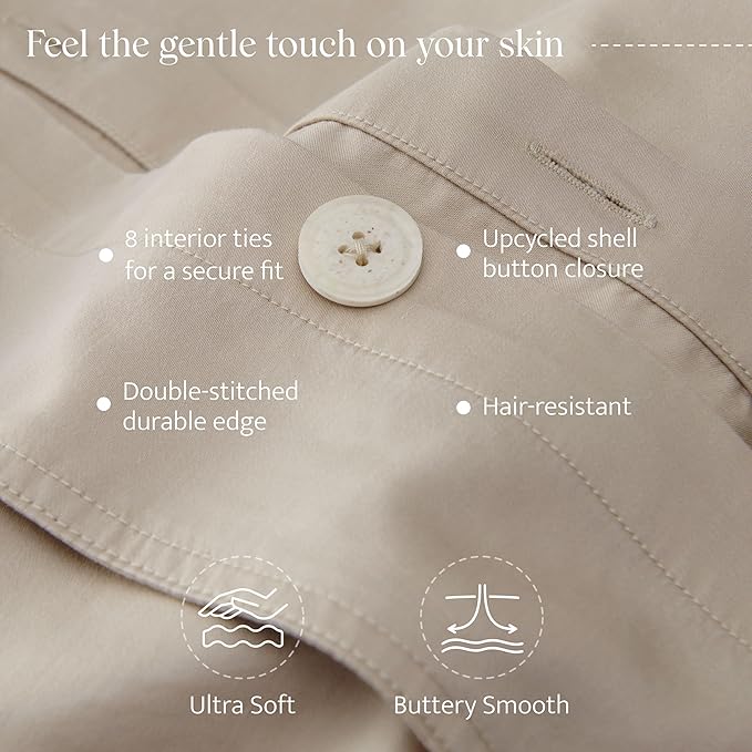 Double Stitch Cotton Tencel Duvet Cover - Image 3