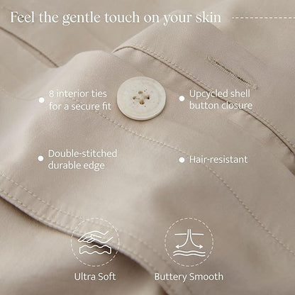 Double Stitch Cotton Tencel Duvet Cover - Image 3
