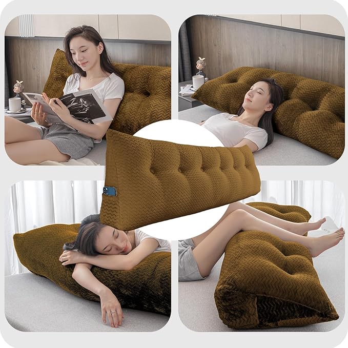 Large Bolster Triangular Headboard Wedge Backrest Positioning Support Bed Rest - Image 4