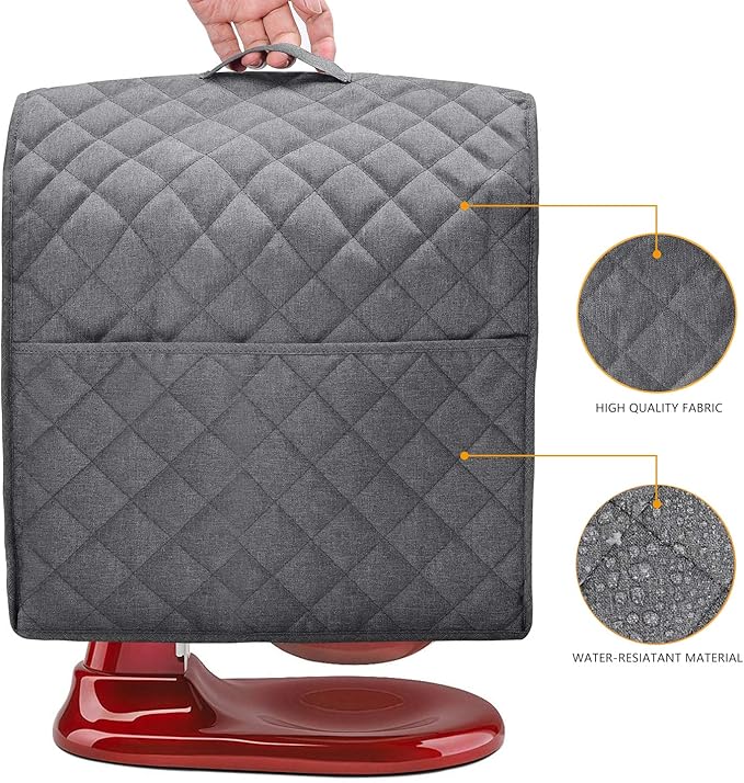 Stand Mixer Dust Cover with 3 Pockets Compatible with KitchenAid Tilt Head - Image 2
