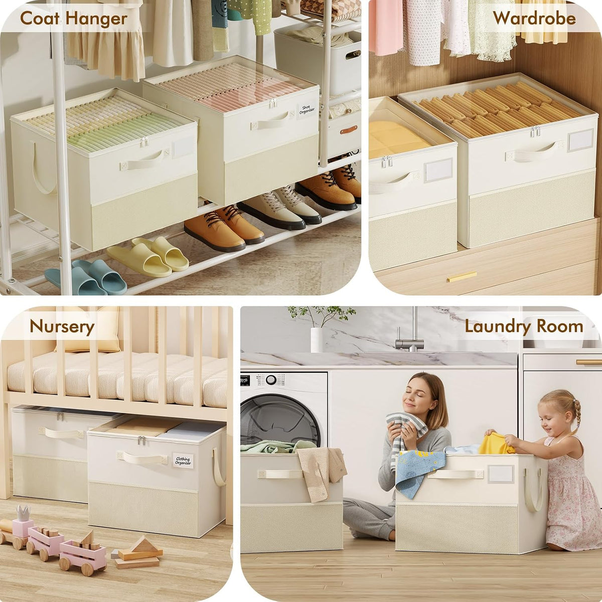 plus size 2 pack shoe organizer for closet, close-up detail