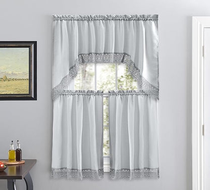 American Linen Café Curtains for Kitchen, Bathroom Curtains by AmericanLinens
