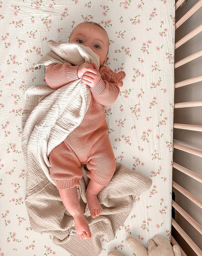 Muslin Bedside Bassinet Sheets 2 Pack, 33x20 Fitted Ultra Soft & Breathable - Image 6