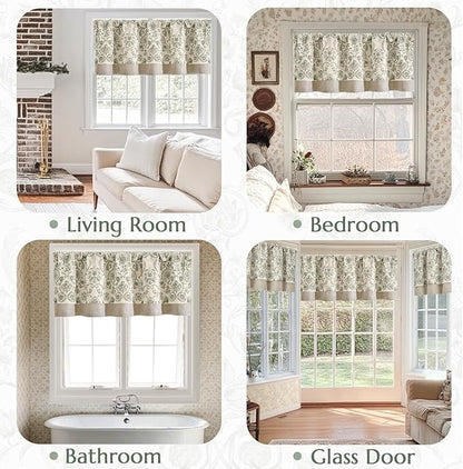 jinchan Linen Valance Kitchen Curtain - Image 7