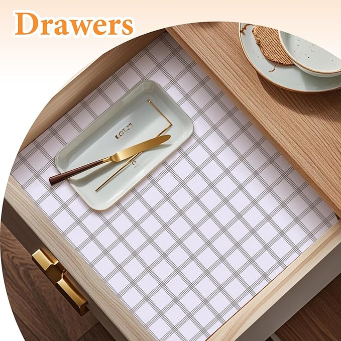 Shelf Liner for Kitchen Cabinets Non Adhesive Drawer Liner Non-Slip Thickened - Image 3