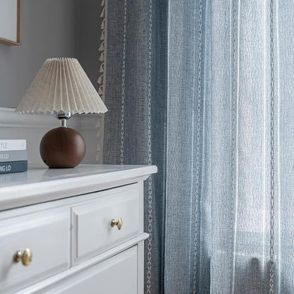 ColorBird Boho Curtains 2 Panels 108 Inches Long Blue Southwest Farmhouse - Image 4