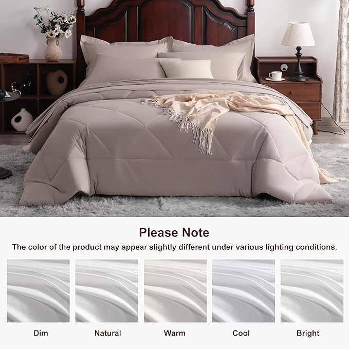 NTBAY Queen Comforter Set with Sheets, 7 Pieces Soft and Breathable Queen - Image 8