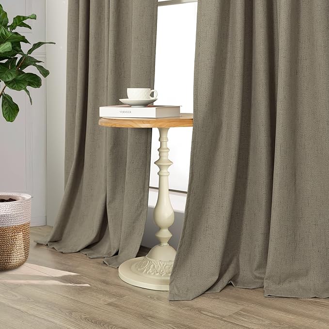 Pitalk Taupe Blackout Curtains 84 Inches Long - Image 8