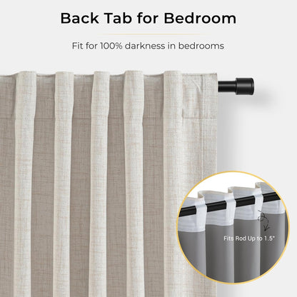 inovaday 100% blackout curtains for bedroom black out, package contents