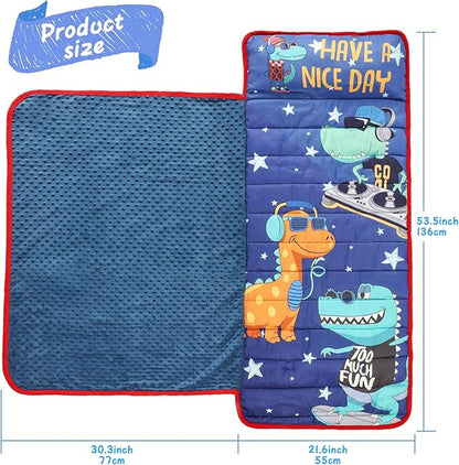 TANOSHII® Toddler Nap Mat with Pillow and Blanket, Portable Kids Sleeping Mats - Image 4