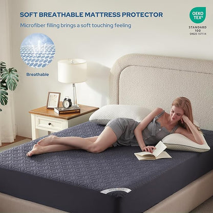BEDLORE Waterproof Mattress Protector, Queen Size Mattress Pad - Image 3