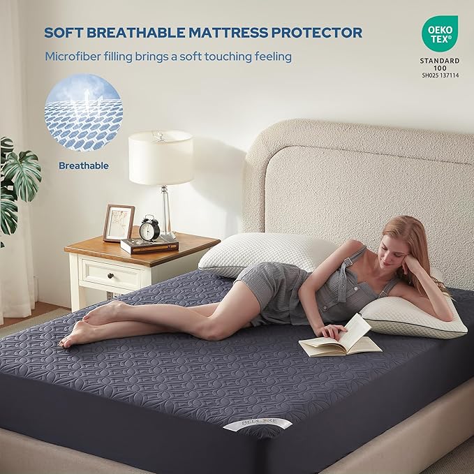 BEDLORE Waterproof Mattress Protector, Full Size Mattress Pad - Image 3