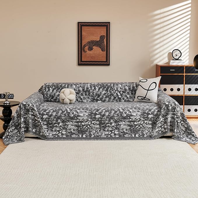 MYSKY HOME Couch Covers for 3 Cushion Couch Sofa, Chenille L Shape Sectional by MYSKYHOME