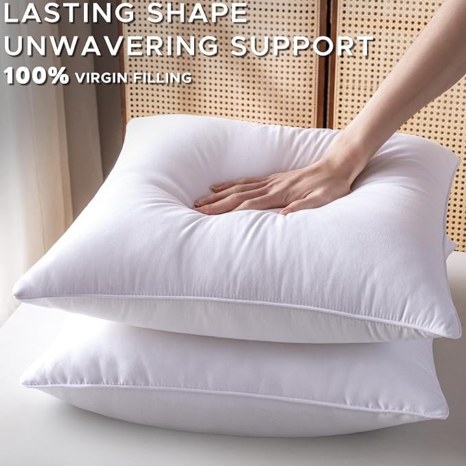 16 x 16 Pillows Insert Set of 2 Down Alternative Throw Pillow Inserts Small - Image 3