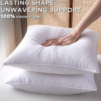 22 x 22 Pillow Inserts Set of 2 Down Alternative Throw Pillow Inserts Large - Image 3